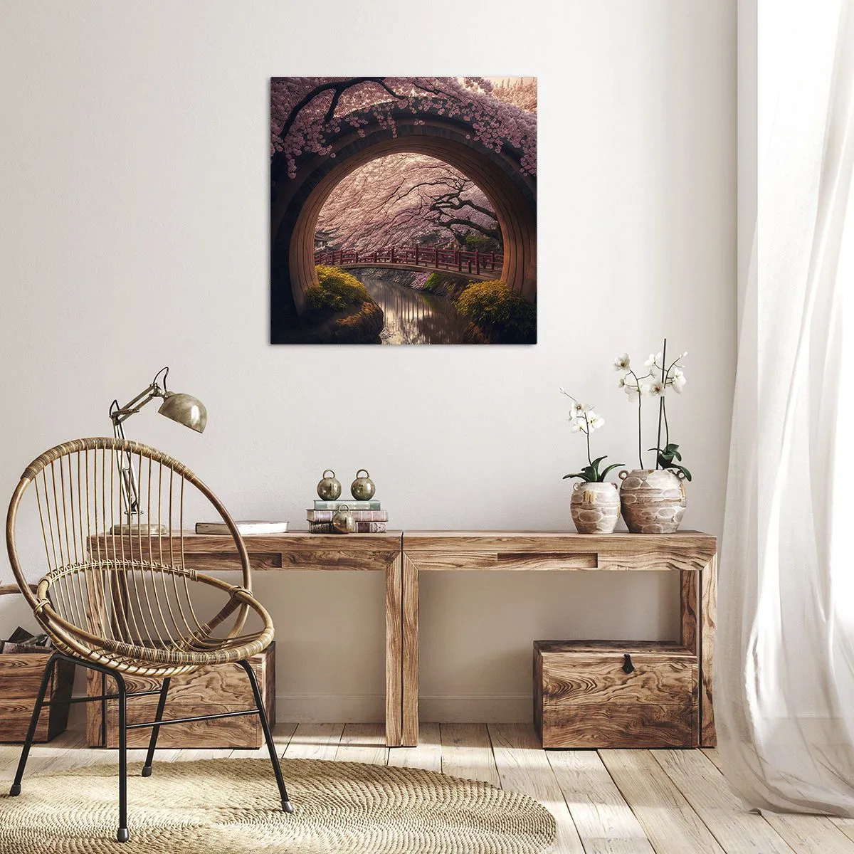 Vászonkép - Japán tavasz - 60x60 cm