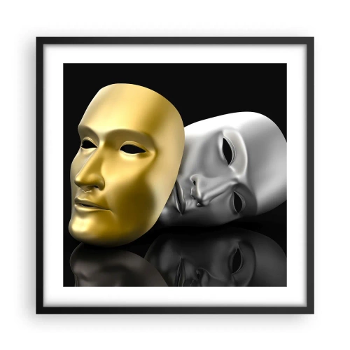 Poszter fehér keretben - Az élet színház - 50x50 cm