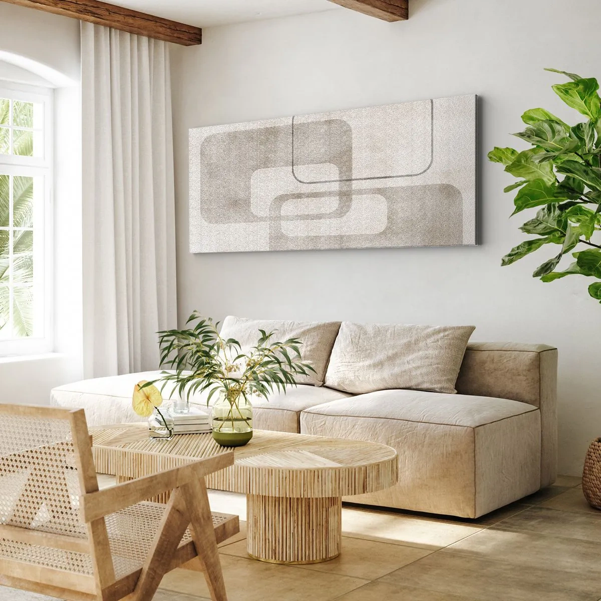 Vászonkép - Geometrikus fúga - 100x40 cm