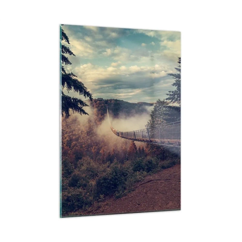 Üveg kép - Az őszi erdő felett - 50x70 cm