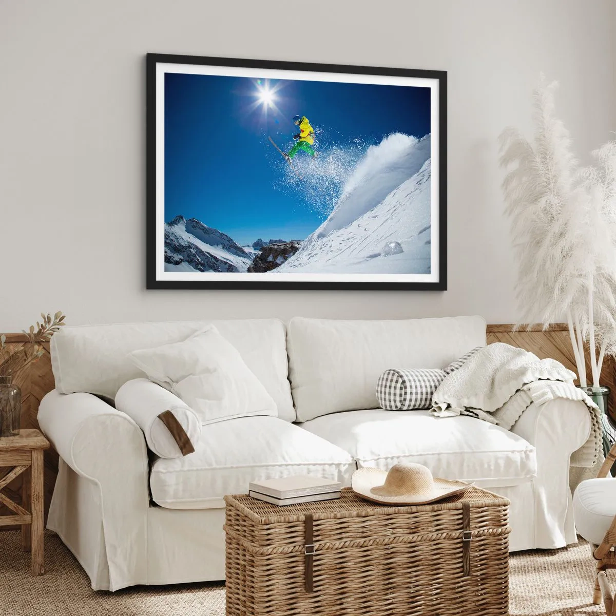Poszter fehér keretben - Tánc a hegyekkel - 70x50 cm