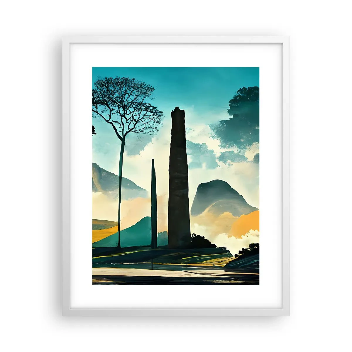 Poszter fekete keretben - Mindíg magasabbra és magasabbra - 40x50 cm