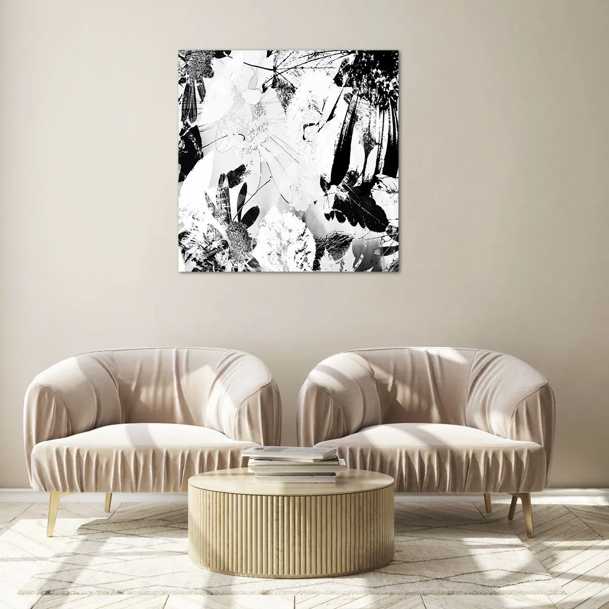 Üveg kép - Ősz a negatívumban - 60x60 cm
