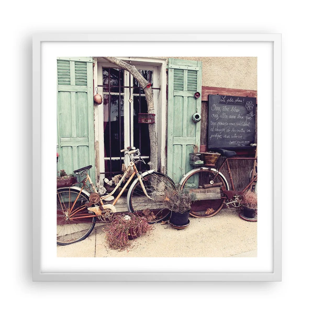 Poszter fekete keretben - Éljen a tartomány - 50x50 cm