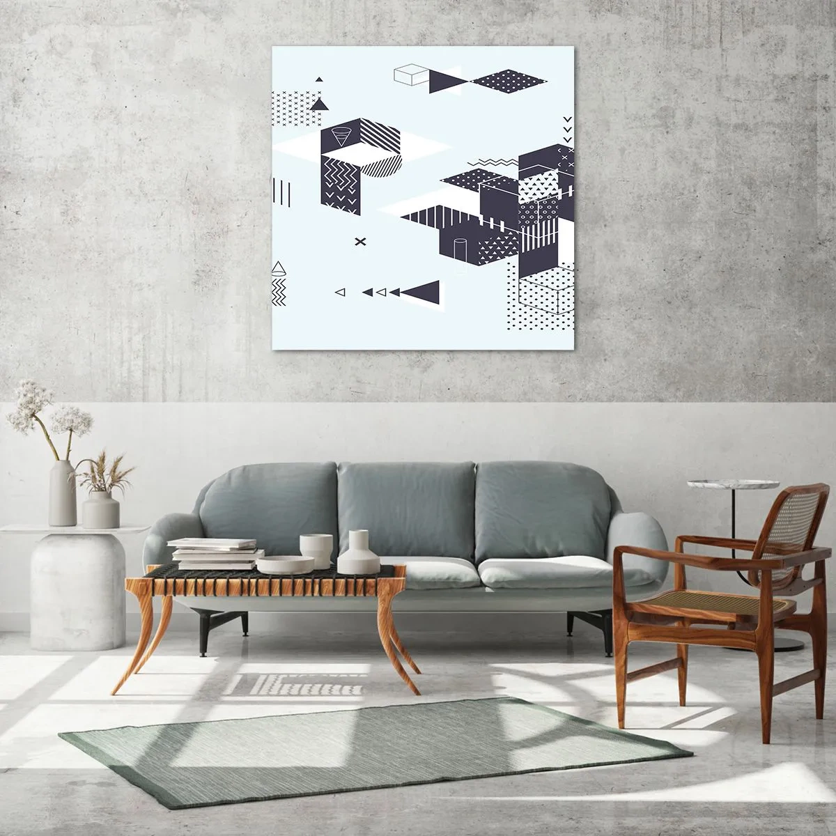 Üveg kép - Lélekben a matematika - 40x40 cm
