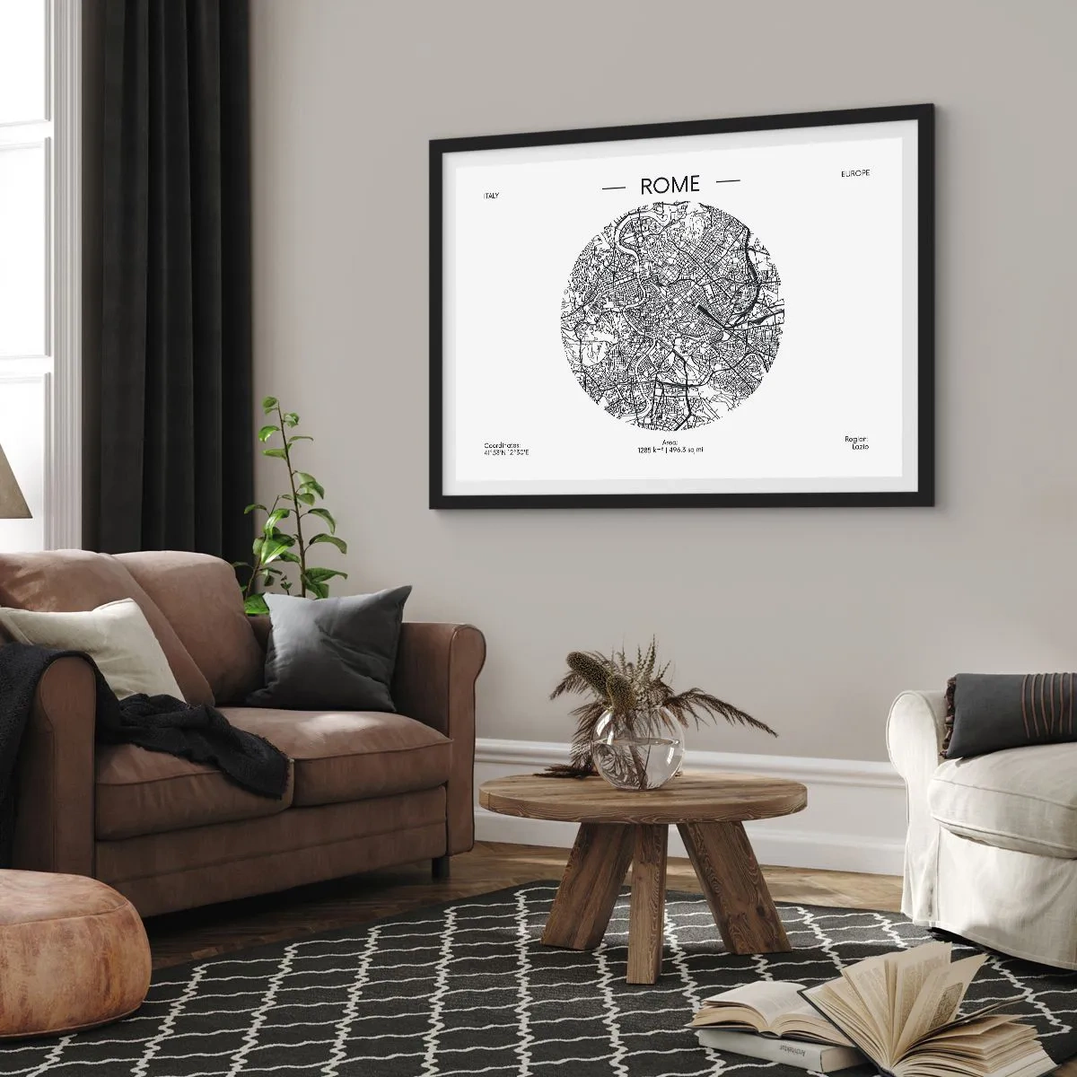 Poszter fehér keretben - Róma anatómiája - 40x30 cm