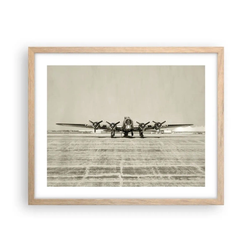 Poszter világos tölgy keretben - Mint mindig készen - 50x40 cm