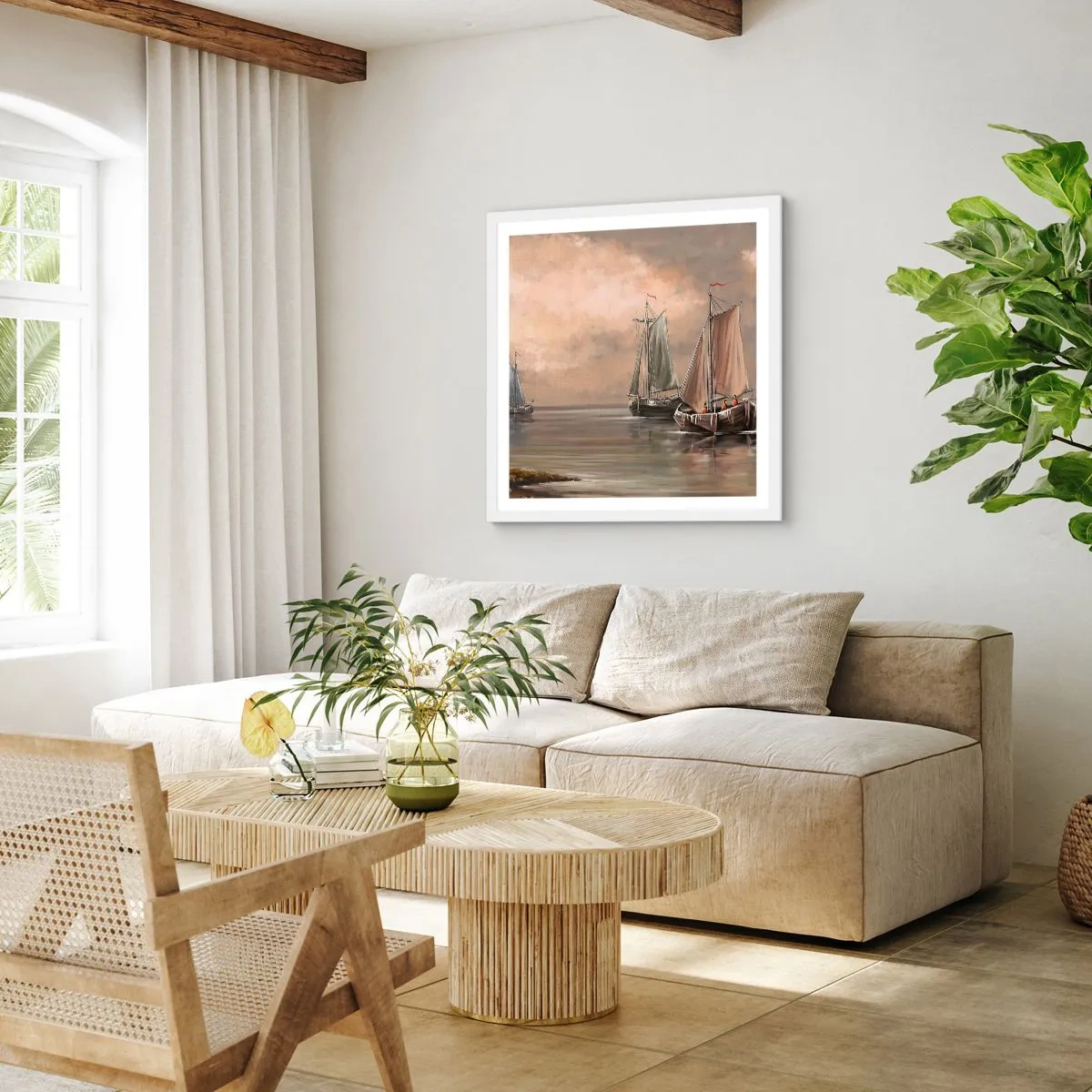 Poszter fekete keretben - A tengerészek visszatérése - 50x50 cm