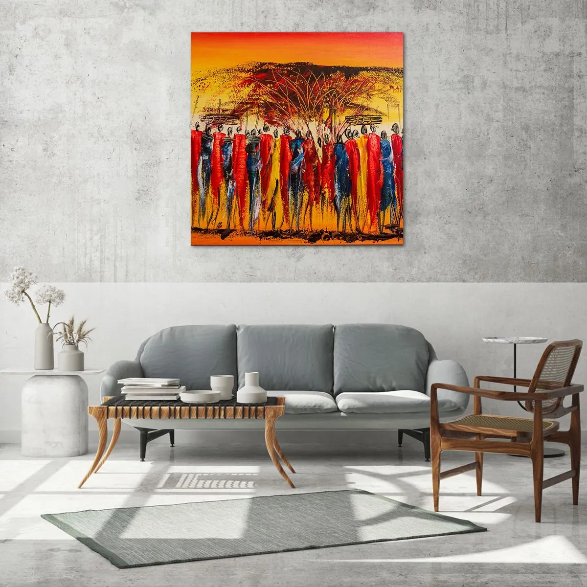 Üveg kép - Oda, oda, oda oda mennek - 40x40 cm