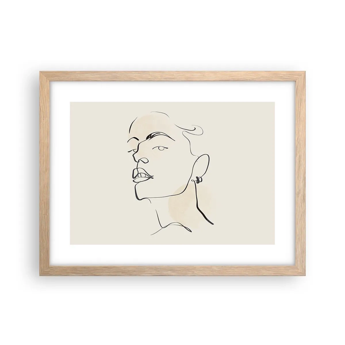 Poszter világos tölgy keretben - Büszke tekintet - 40x30 cm