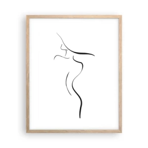 Poszter világos tölgy keretben - Megfoghatatlan, mint egy hullám - 40x50 cm