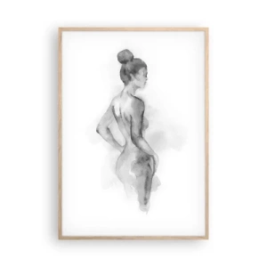 Poszter világos tölgy keretben - Gyönyörű, mint a festmény - 70x100 cm