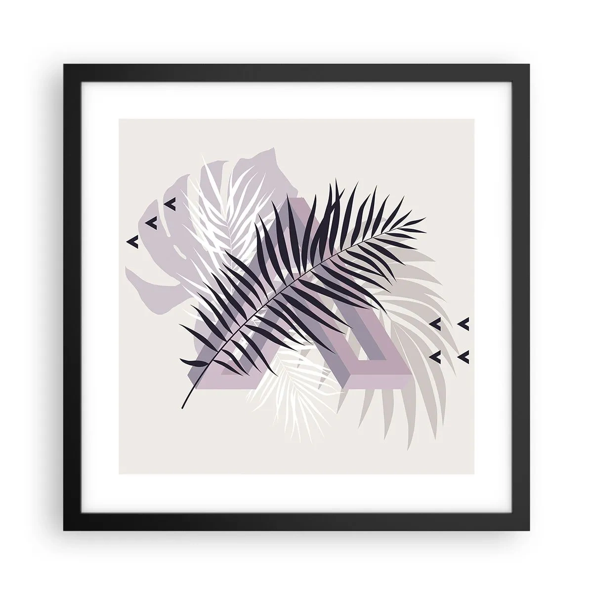 Poszter fehér keretben - Az árnyék árnyéka - 40x40 cm