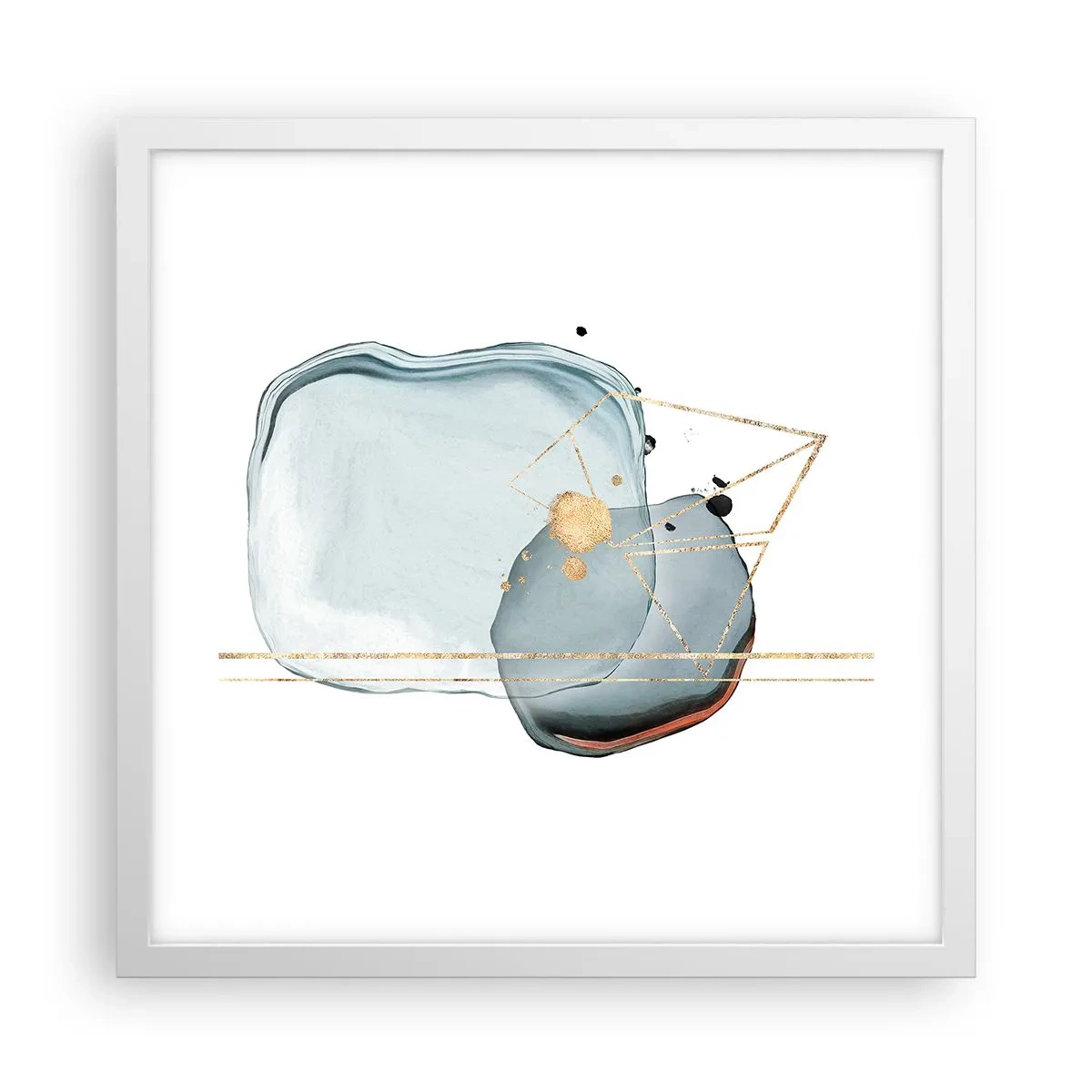 Poszter fekete keretben - Cseppek tanulmánya - 40x40 cm