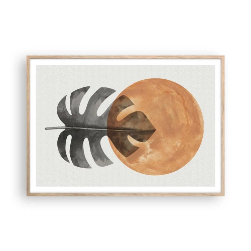 Poszter világos tölgy keretben - Mindig a nap - 100x70 cm