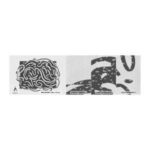 Fotótapéta Minta Premium Canvas - Absztrakció: örömtánc - Boho, Fekete és fehér, Minimalizmus - 100x30 cm