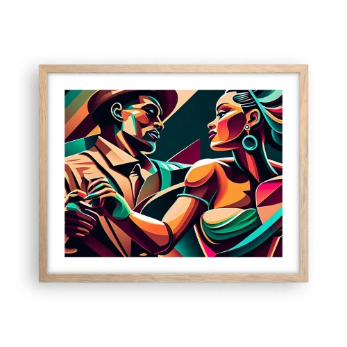 Poszter világos tölgy keretben - A szív ritmusában - 50x40 cm