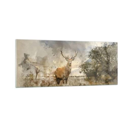 Üveg kép - Becsület – erő – méltóság - 100x40 cm
