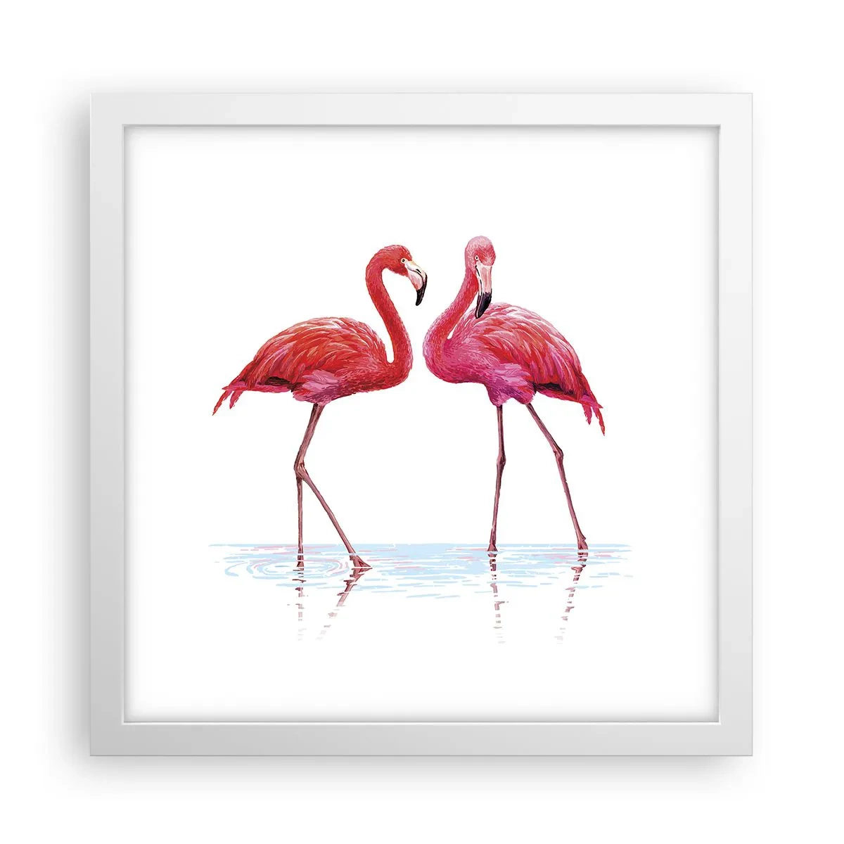 Poszter fekete keretben - Rozsaszín randez-vous - 30x30 cm