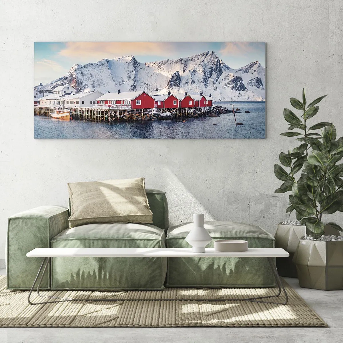 Üveg kép - Északi zug - 90x30 cm