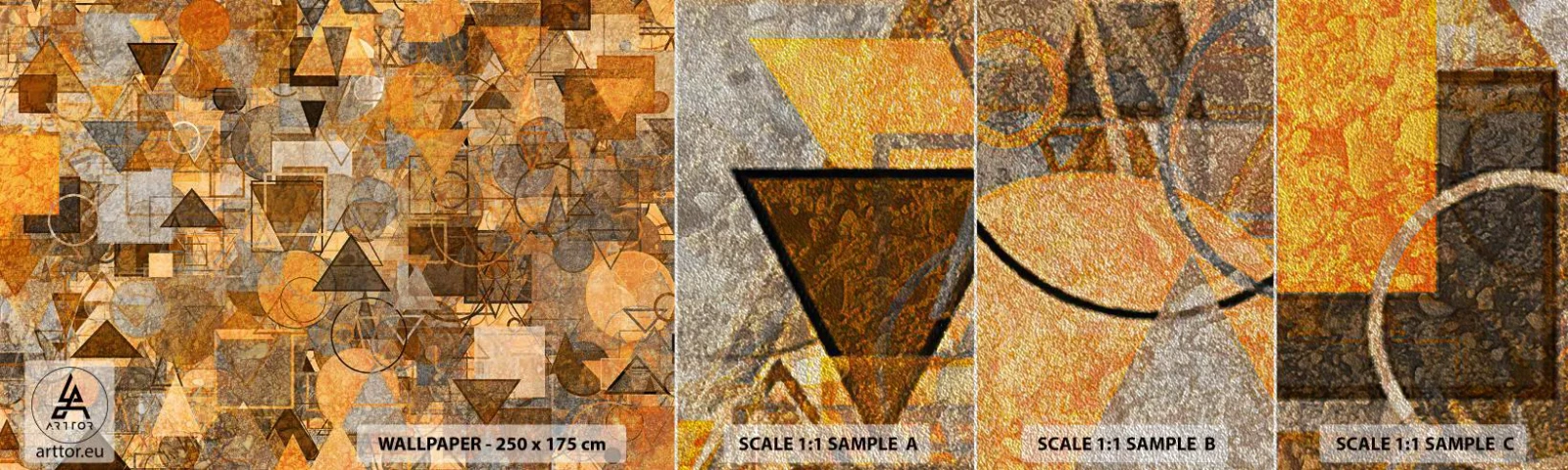 Fotótapéta Minta Premium Sand - Formában a világ - Absztrakció, Darab, Modern minta - 100x30 cm