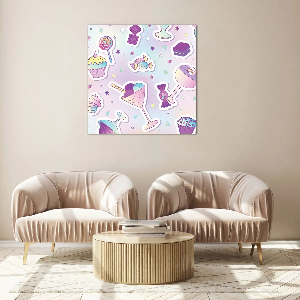 Üveg kép - Hogy minden nap születésnap legyen - 30x30 cm