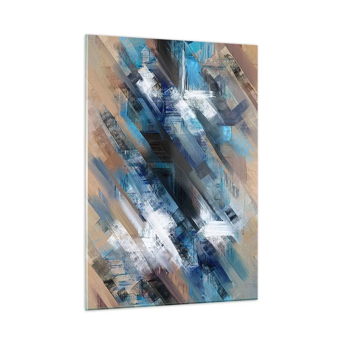 Üveg kép - Kék ferdén - 50x70 cm