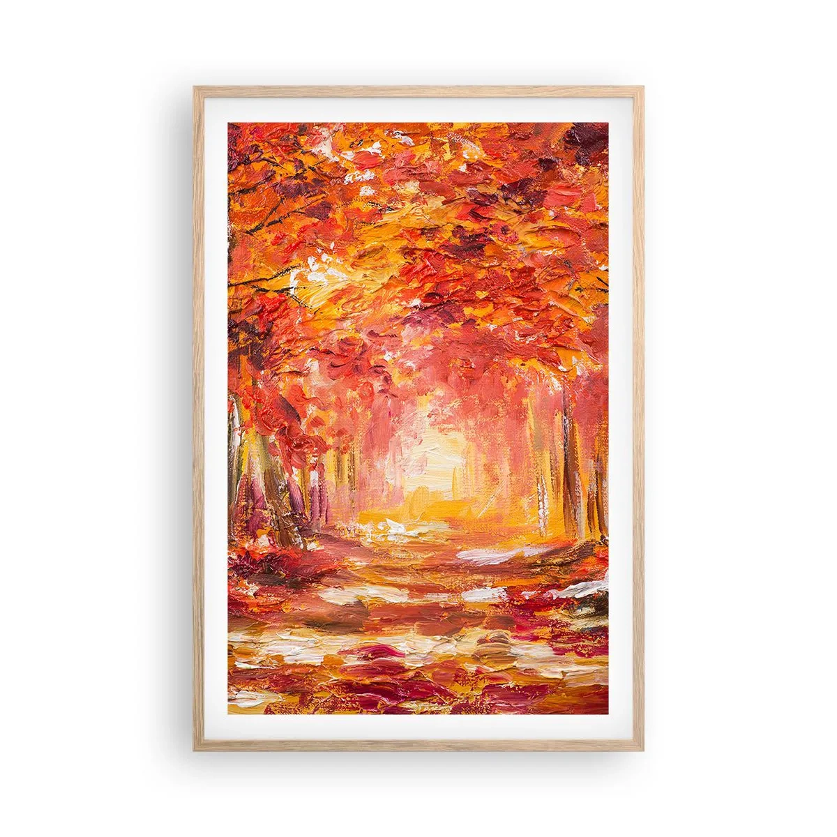 Poszter világos tölgy keretben - Rézerdő - 61x91 cm