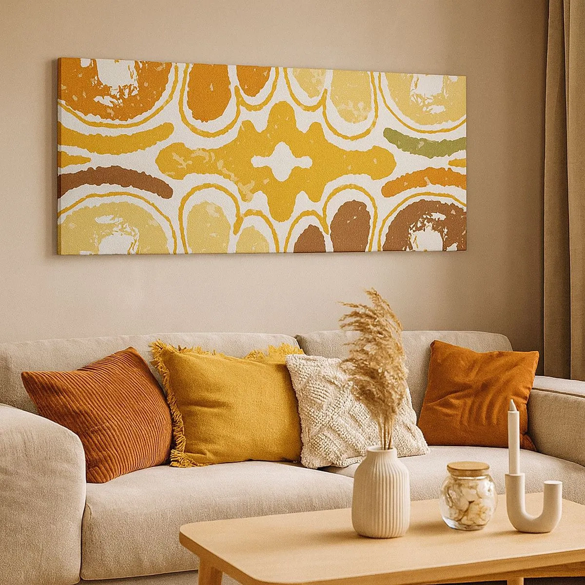 Vászonkép - Érzelmes absztrakció - 100x40 cm