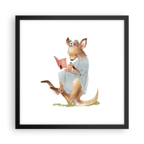 Poszter fehér keretben - Olvass nekem anya - 40x40 cm