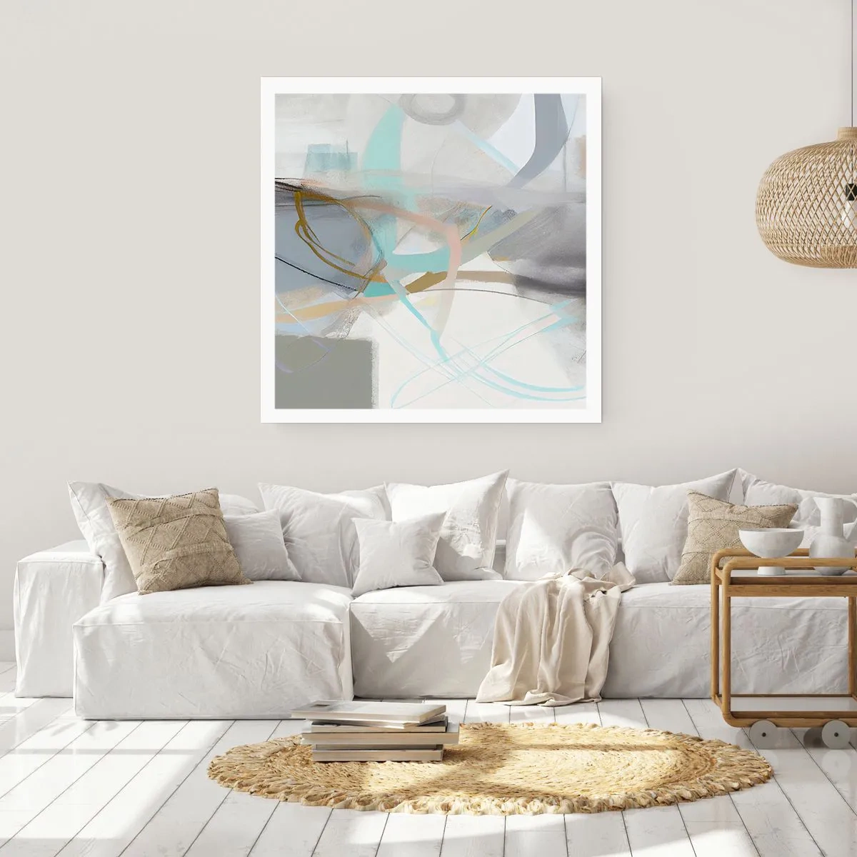 Poszter - Ködös absztrakció - 60x60 cm