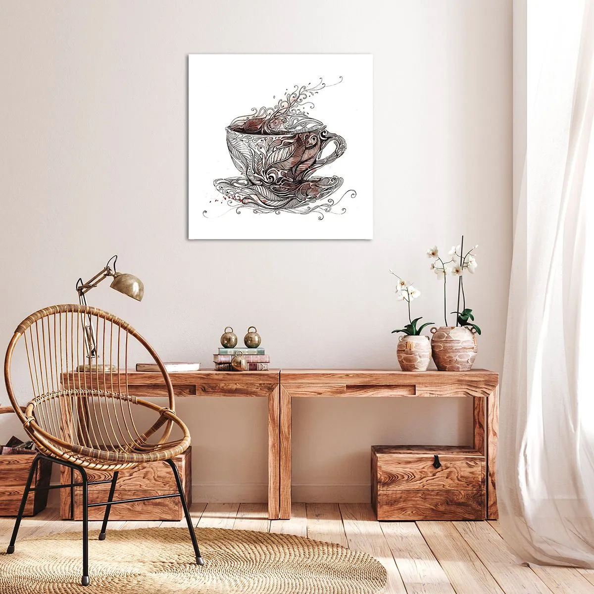 Vászonkép - Tea mindenre jó - 60x60 cm