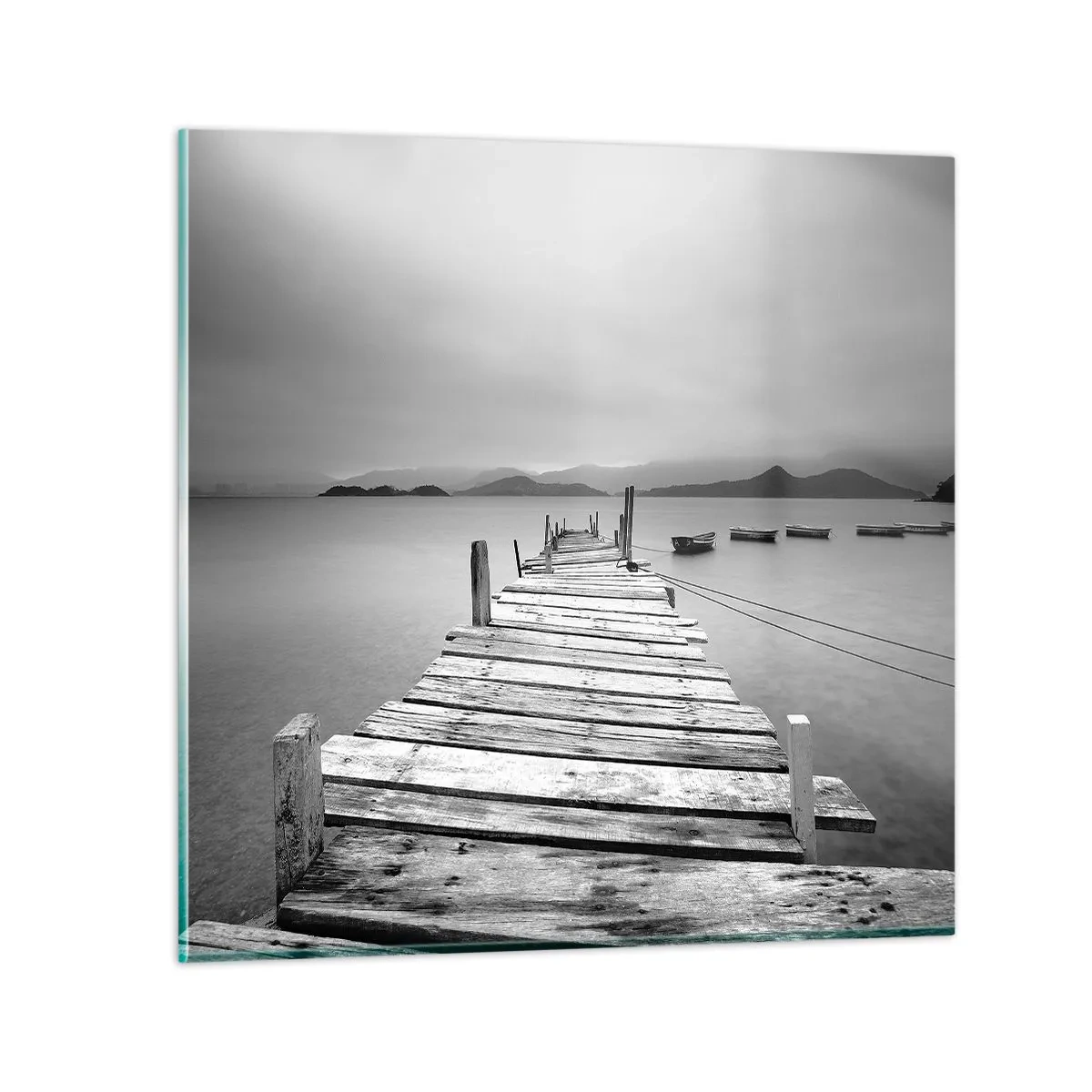 Üveg kép - Hegyeken és tengereken túl - 70x70 cm