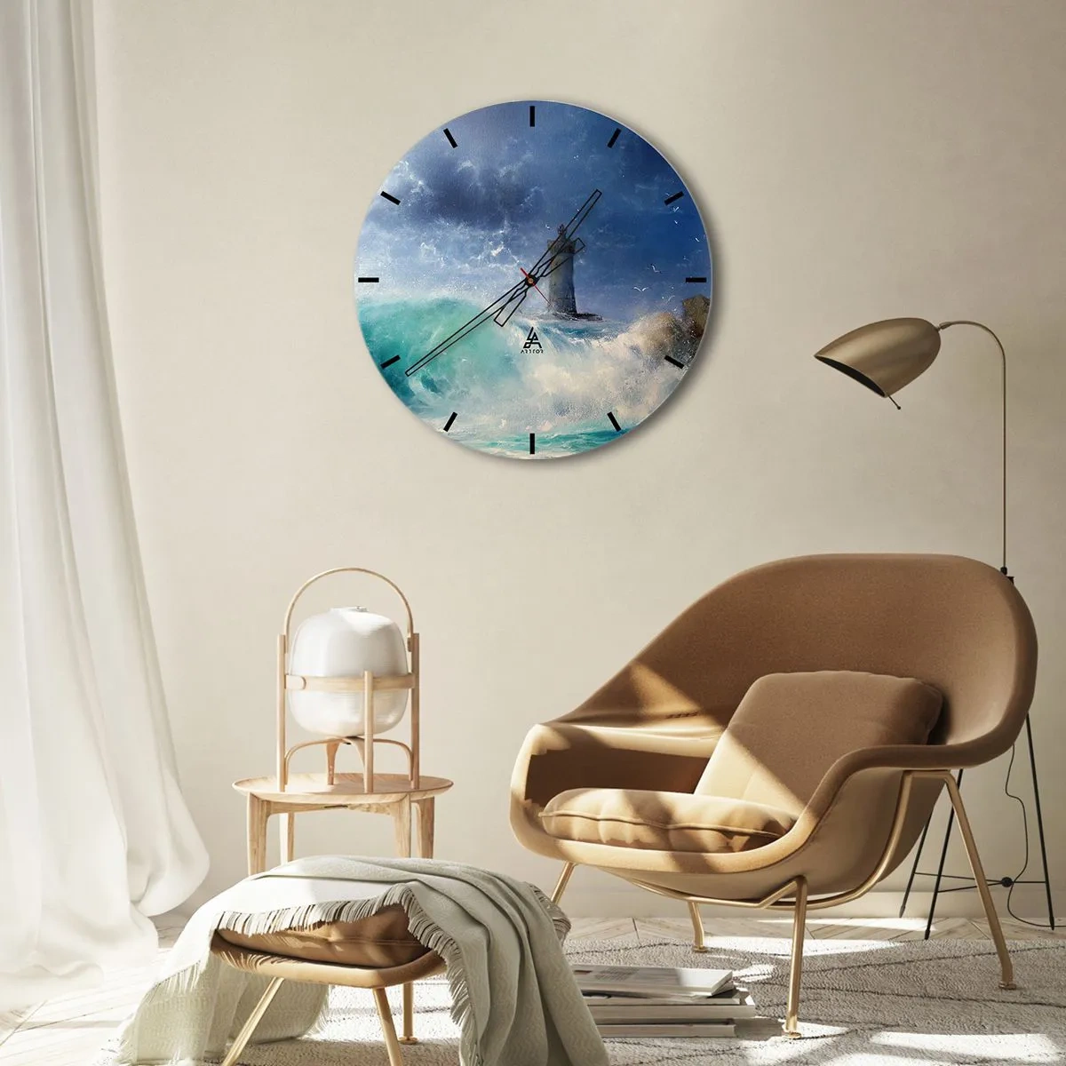 Falióra, Óra - Óvakodva az elemektől - 40x40 cm