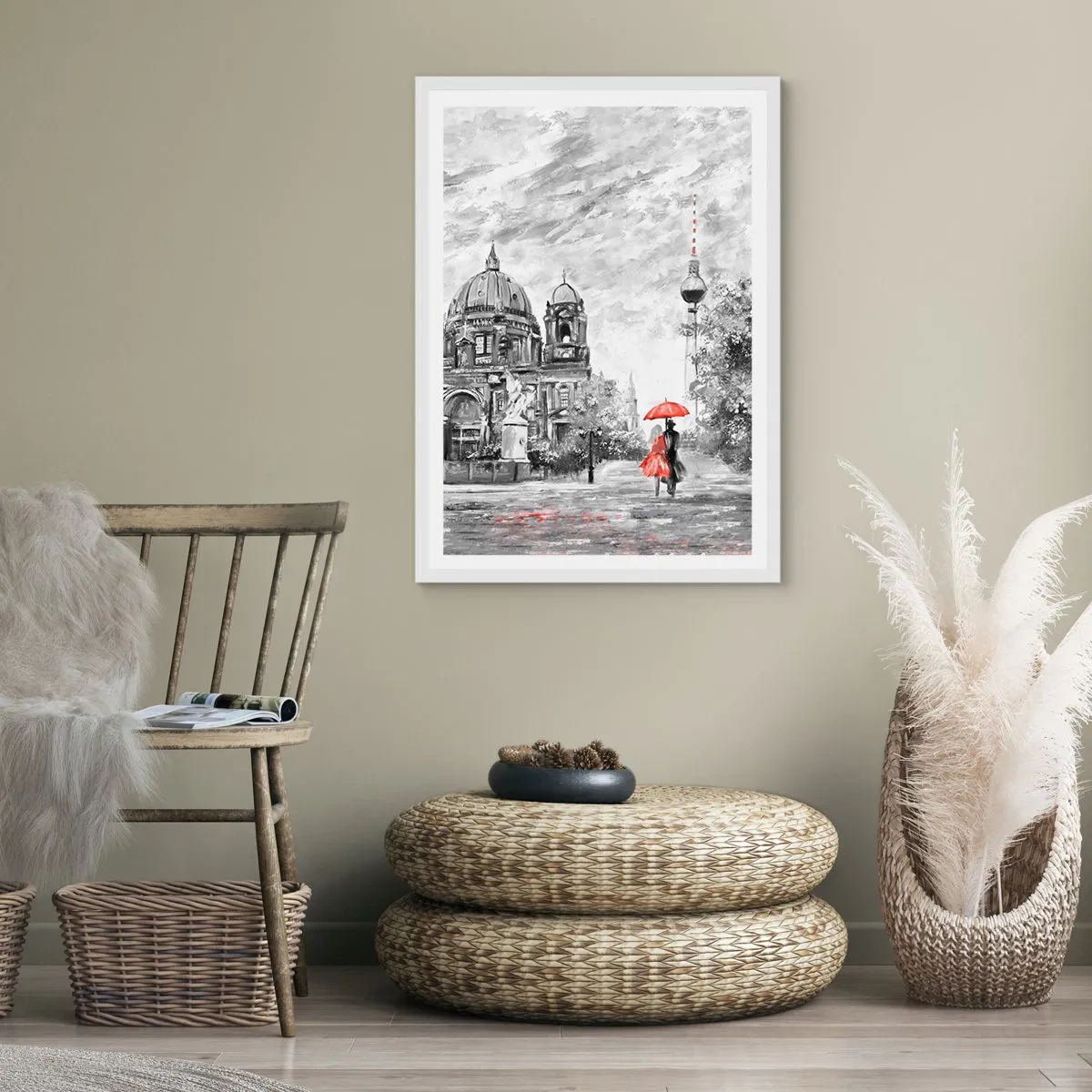 Poszter fekete keretben - Berlini találkozó - 61x91 cm