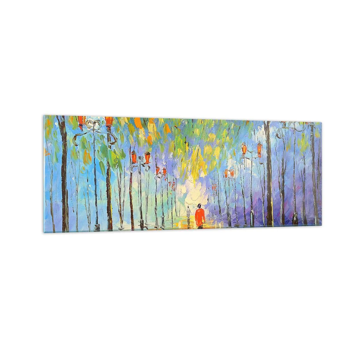 Üveg kép - Eső éjszakai dala - 140x50 cm