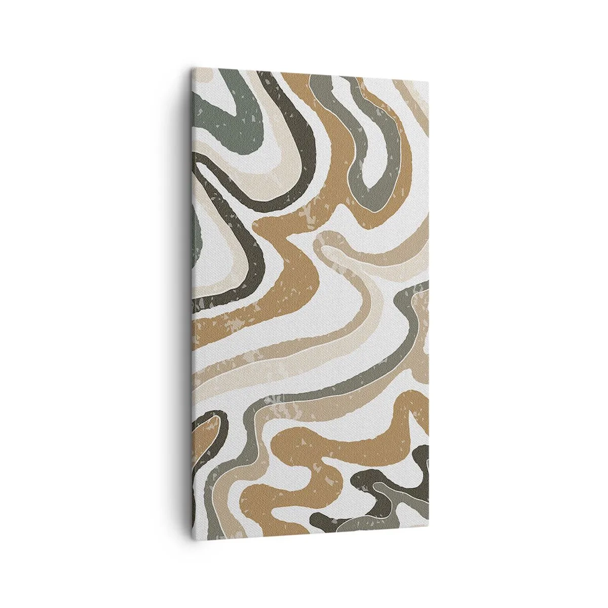 Vászonkép - Földszínű színek kanyarulatai - 45x80 cm