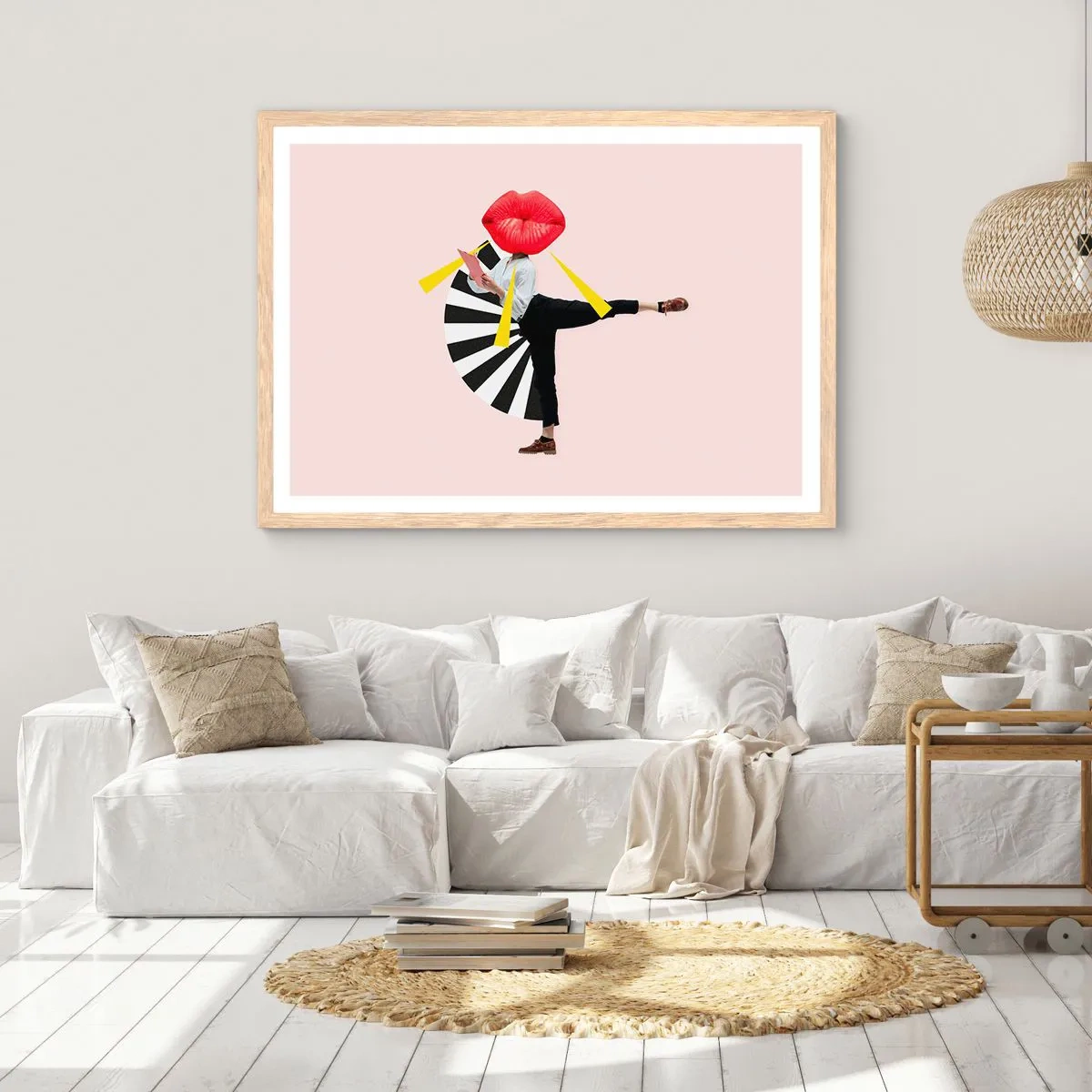 Poszter világos tölgy keretben - Szürreális pop art - 40x30 cm