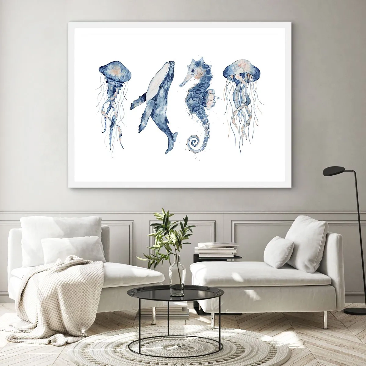 Poszter fekete keretben - Tengeri csodák - 50x40 cm