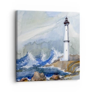 Vászonkép - A sötétséggel és a viharral szemben - 30x30 cm