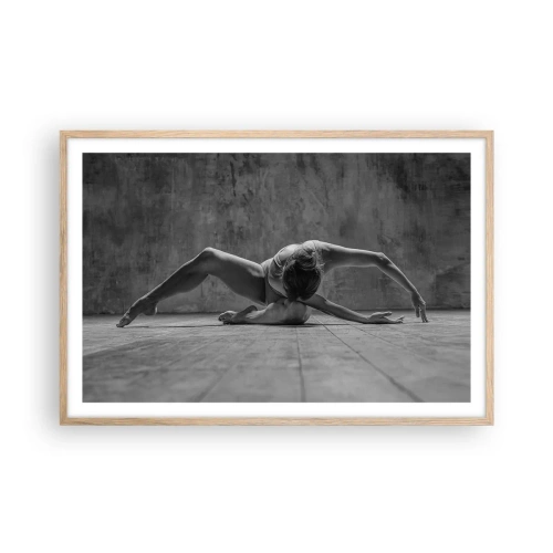 Poszter világos tölgy keretben - Előkerített szimmetria - 91x61 cm