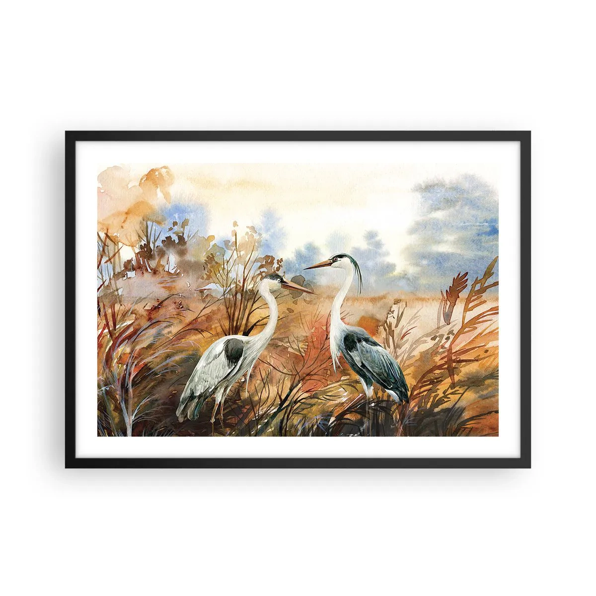 Poszter fehér keretben - Hová ősszel? - 70x50 cm