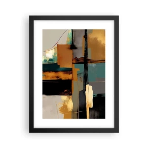 Poszter fehér keretben - Absztrakció - fény és árnyék - 30x40 cm