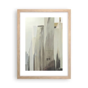 Poszter világos tölgy keretben - Álom a városról - 30x40 cm