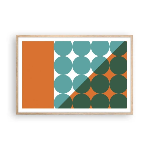 Poszter világos tölgy keretben - Felfelé és átlósan - 91x61 cm