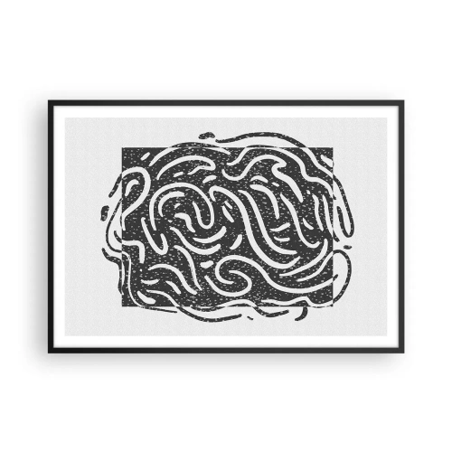 Poszter fehér keretben - Absztrakció: örömtánc - 100x70 cm