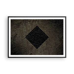 Poszter fehér keretben - Geometria glamour stílusban - 100x70 cm