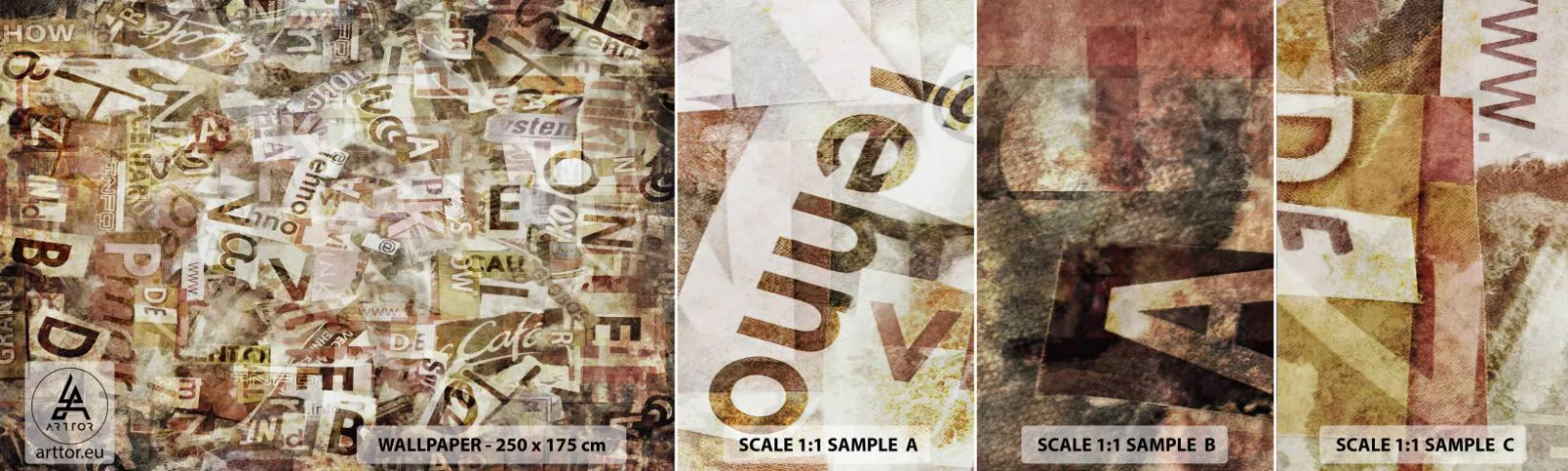 Fotótapéta Minta Standard Eco - Betűkkel egyesítem a fecsegést - Falfirkálás, Falfestmény, Darab - 100x30 cm