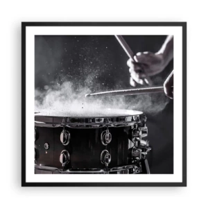 Poszter fehér keretben - A zene pulzusa - 60x60 cm