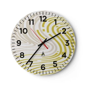 Falióra, Óra - Kompozíció szelíd kanyarral - 30x30 cm